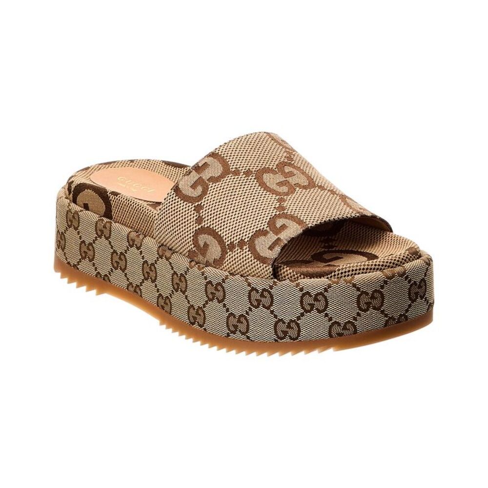 Gucci Gg Canvas Slide, Brown